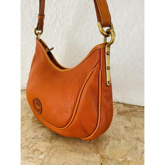 Vtg DOONEY and BOURKE AWL burn orange ergo shoulder bag HandBag - Picture 5 of 10